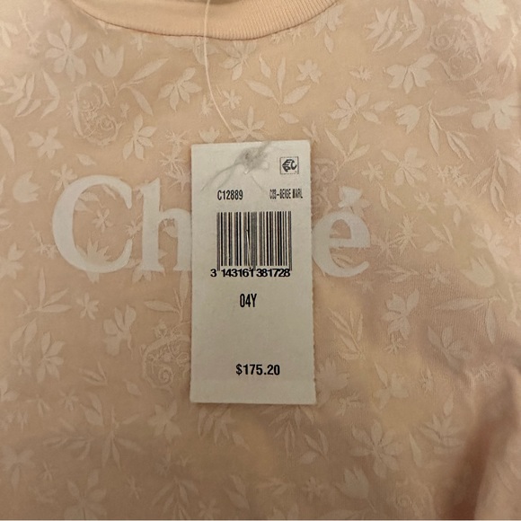 Chloé Logo T-shirt Size 4Y NEW - Picture 7 of 11